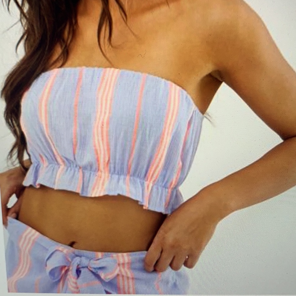 ASOS bandeau beach crop top